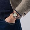Montre Hamilton Khaki Aviation Pilot Pioneer 38mm Cadran Crème Bracelet cuir Bordeaux