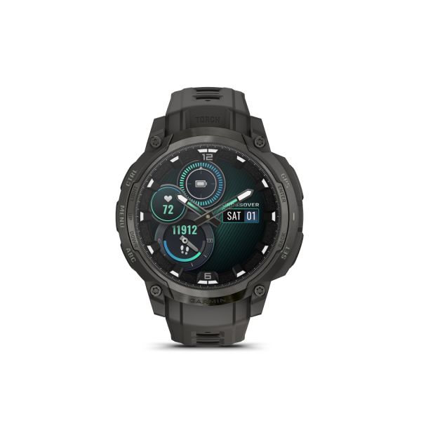 Montre Garmin Instinct Crossover 50mm AMOLED Grise Charbon