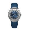 Montre Yema Urban Traveller Cadran Bleu Bracelet Caoutchouc