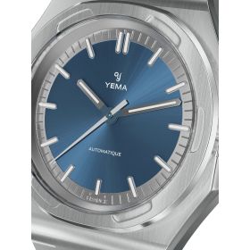 Montre Yema Urban Traveller Cadran Bleu Bracelet Caoutchouc
