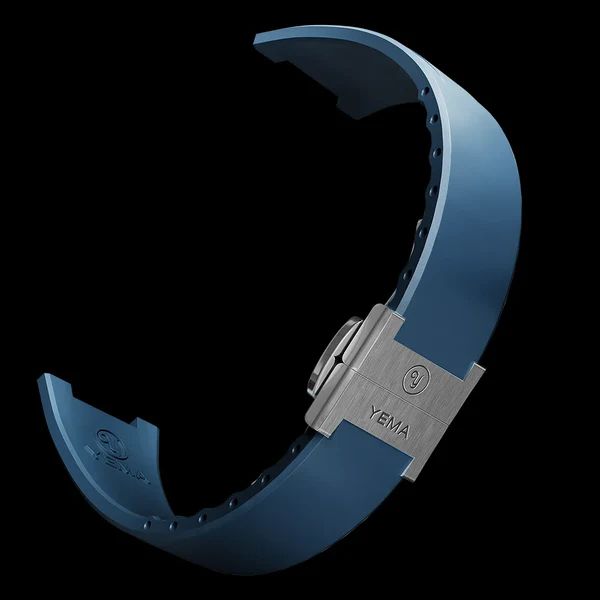 Montre Yema Urban Traveller Cadran Bleu Bracelet Caoutchouc