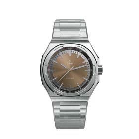 Montre Yema Urban Traveller Cadran Brun Bracelet Acier