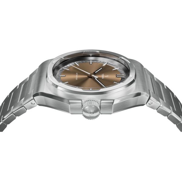 Montre Yema Urban Traveller Cadran Brun Bracelet Acier