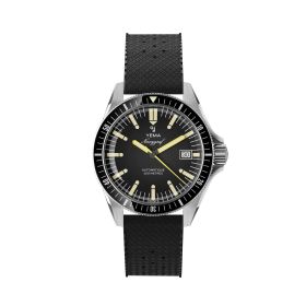 Montre Yema Navygraf Heritage Cadran Noir Bracelet Caoutchouc