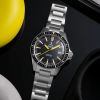 Montre Yema Navygraf Heritage Cadran Noir Bracelet Acier