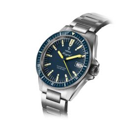 Montre Yema Navygraf Heritage Cadran Bleu Bracelet Acier