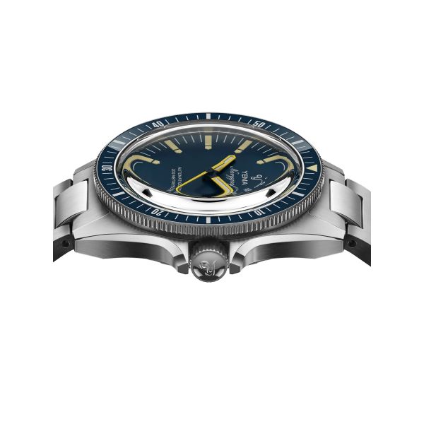 Montre Yema Navygraf Heritage Cadran Bleu Bracelet Acier
