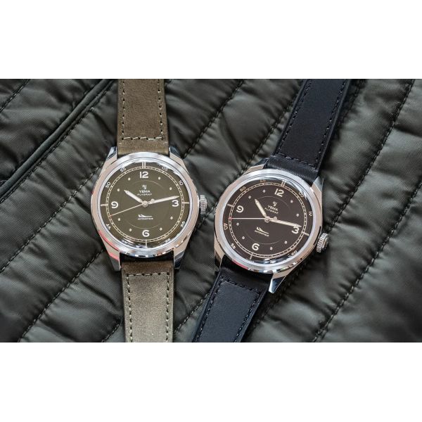 Montre Yema Flygraf Pilot Cadran Kaki Bracelet Cuir