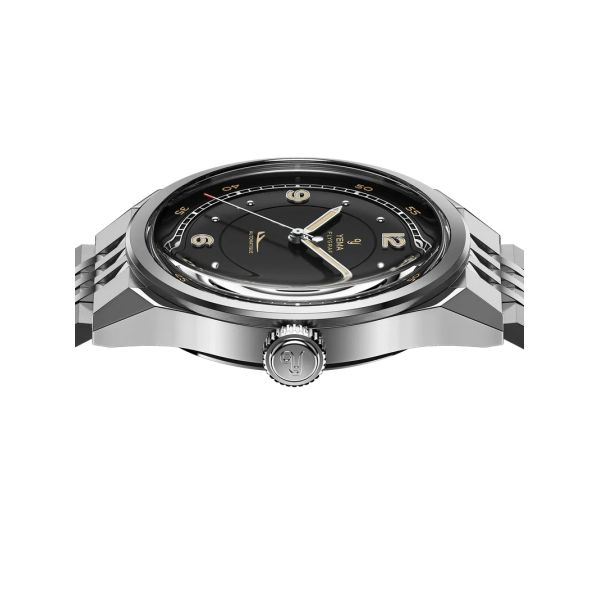 Montre Yema Flygraf Pilot Cadran Noir Bracelet Acier