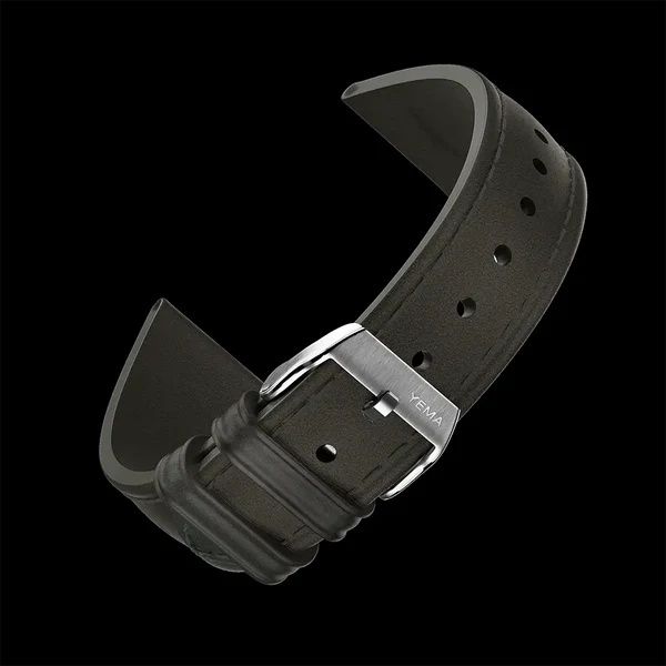 Montre Yema Flygraf Pilot Cadran Noir Bracelet Cuir