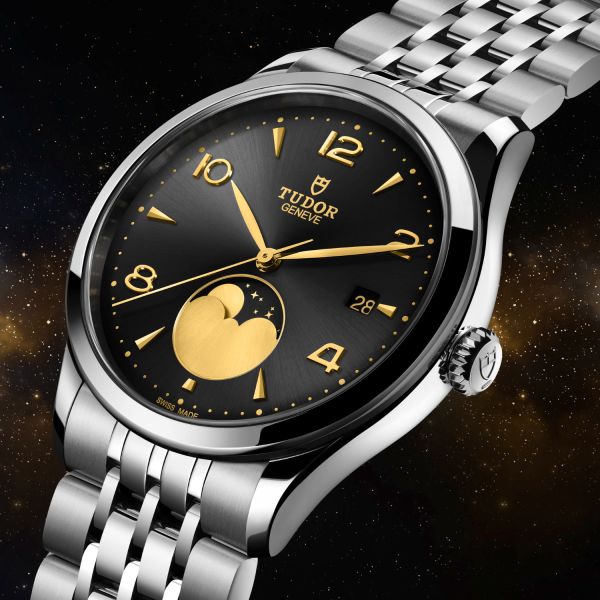 MONTRE TUDOR 1926 LUNA CADRAN NOIR BRACELET ACIER