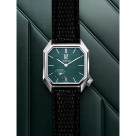 Montre MARCH LA.B Mansart Petite Seconde Cadran Grall Bracelet Lézard Noir