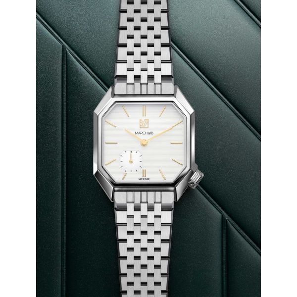Montre MARCH LA.B Mansart Petite Seconde Cadran Shelter Bracelet Acier