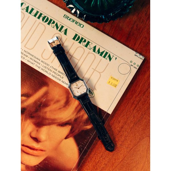 Montre MARCH LA.B Mansart Petite Seconde Cadran Shelter Bracelet Alligator Noir