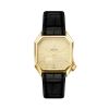 Montre MARCH LA.B Mansart Petite Seconde Cadran Golden Hour Bracelet Alligator Noir