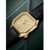 Montre MARCH LA.B Mansart Petite Seconde Cadran Golden Hour Bracelet Alligator Noir