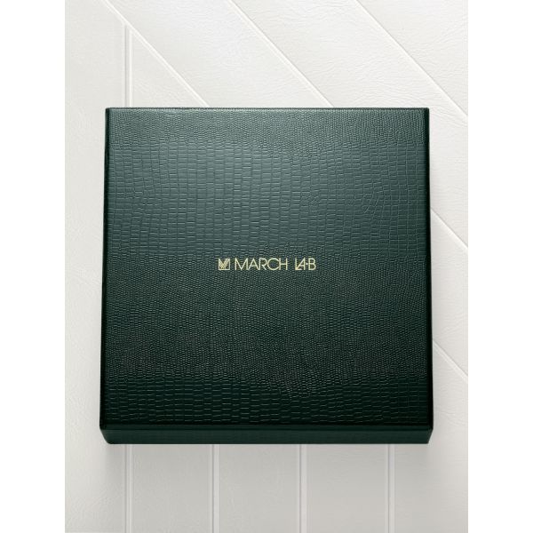 Montre MARCH LA.B Mansart Petite Seconde Cadran Golden Hour Bracelet Alligator Noir