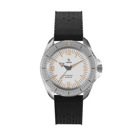 Montre Yema Diver Cadran Blanc Bracelet Caoutchouc