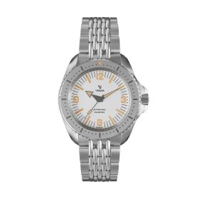 Montre Yema Diver Cadran Blanc Bracelet Acier