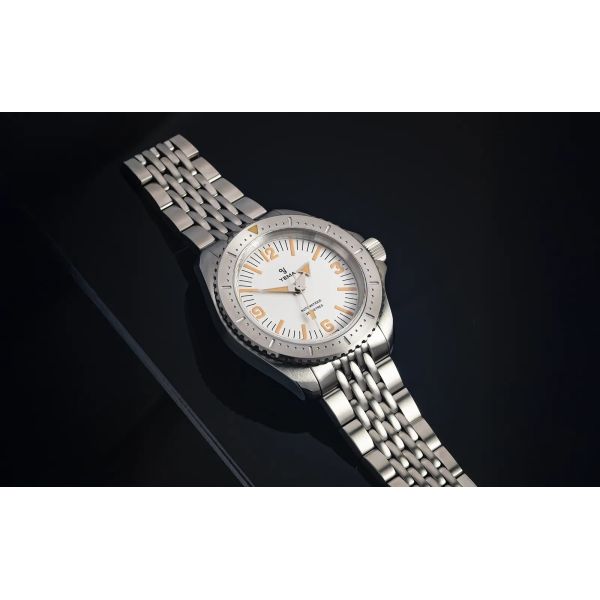 Montre Yema Diver Cadran Blanc Bracelet Acier