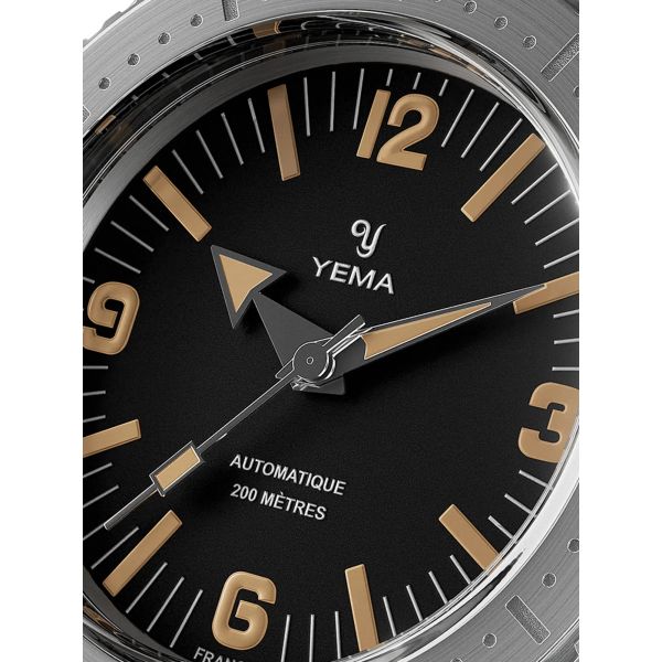 Montre Yema Diver Cadran Noir Bracelet Acier