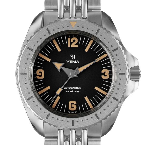 Montre Yema Diver Cadran Noir Bracelet Acier
