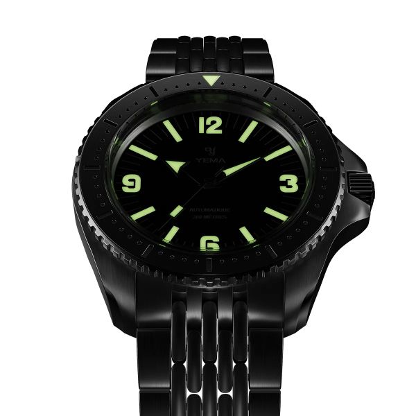 Montre Yema Diver Cadran Noir Bracelet Acier