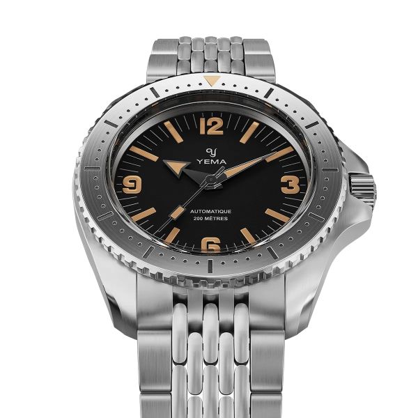Montre Yema Diver Cadran Noir Bracelet Acier