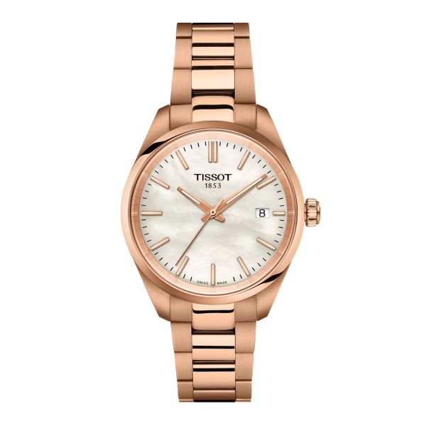Montre Tissot PR 100 34mm Cadran Nacre blanche PVD Rose