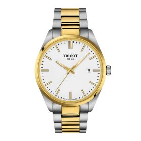 Montre Tissot PR 100 Quartz 40mm Cadran Blanc PVD Jaune