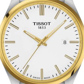 Montre Tissot PR 100 Quartz 40mm Cadran Blanc PVD Jaune