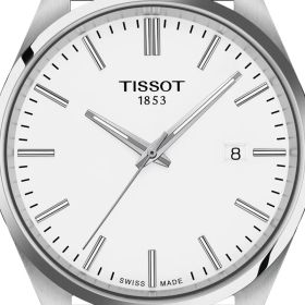 Montre Tissot PR 100 Quartz 40mm Cadran Blanc Bracelet Cuir Noir