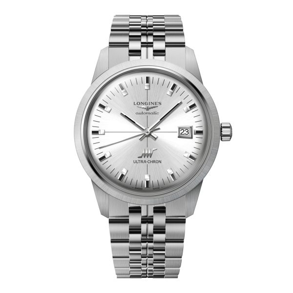 Montre Longines Ultra-chron Classic 40 mm Automatique Cadran Argenté Bracelet Acier