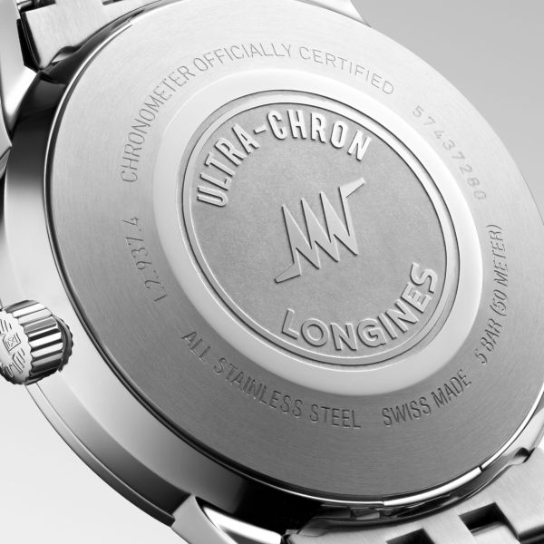 Montre Longines Ultra-chron Classic 40 mm Automatique Cadran Argenté Bracelet Acier