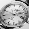 Montre Longines Ultra-chron Classic 37 mm Automatique Cadran Argenté Bracelet Alligator