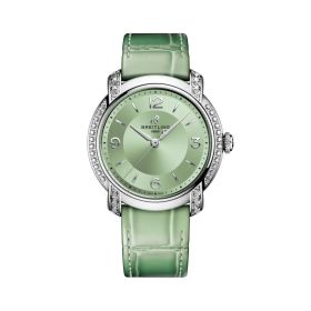 Montre Breitling Lady Premier Automatic 36 Cadran Vert Bracelet Cuir