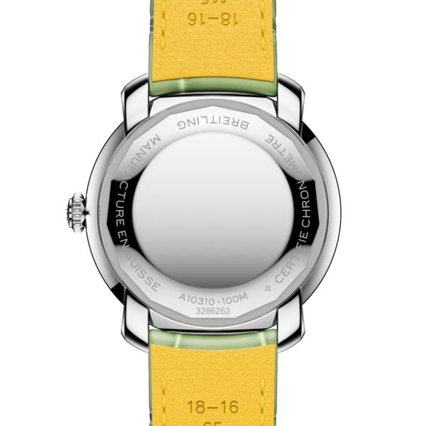 Montre Breitling Lady Premier Automatic 36 Cadran Vert Bracelet Cuir