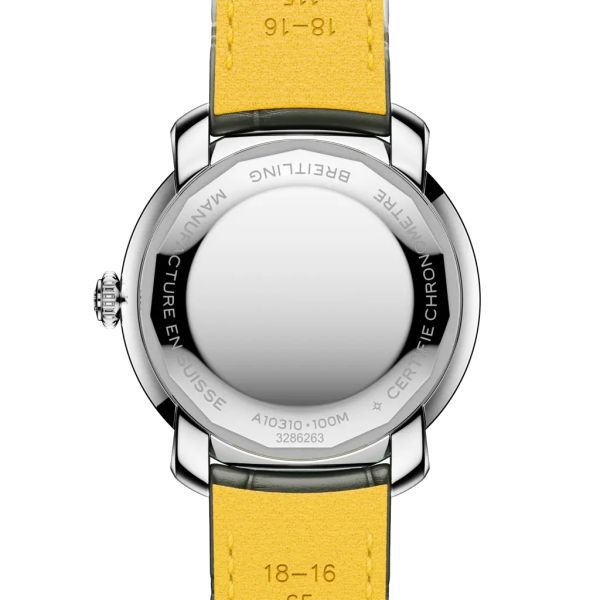 Montre Breitling Lady Premier Automatic 36 Cadran Gris Bracelet Cuir