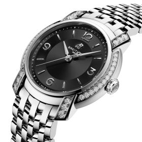 Montre Breitling Lady Premier 32 Sertie Cadran Noir Bracelet Acier