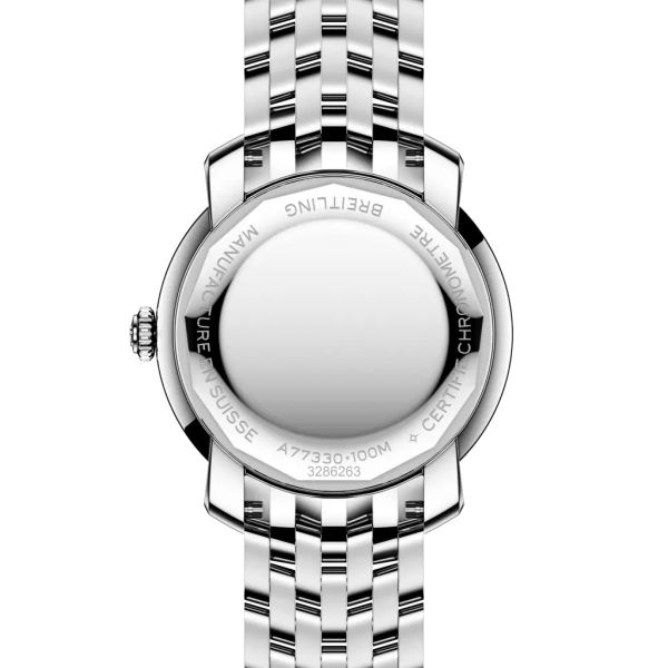 Montre Breitling Lady Premier 32 Sertie Cadran Noir Bracelet Acier