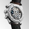 Montre Longines Spirit Flyback Automatique 39.5mm Cadran Noir Bracelet cuir