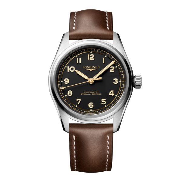 Montre Longines Spirit Pilot Automatique 39mm Cadran Noir Bracelet cuir