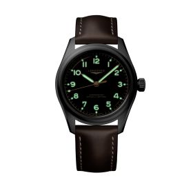 Montre Longines Spirit Pilot Automatique 39mm Cadran Noir Bracelet cuir