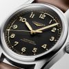 Montre Longines Spirit Pilot Automatique 39mm Cadran Noir Bracelet cuir