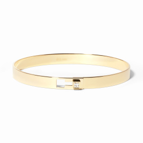 Bracelet Dinh Van Serrure Carrée Diamant Or Jaune