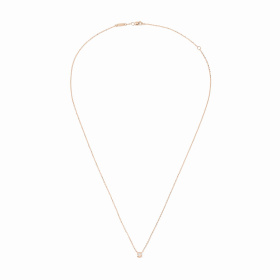 Collier Dinh Van Le Cube Diamant Petit Modèle Or Rose & Diamant
