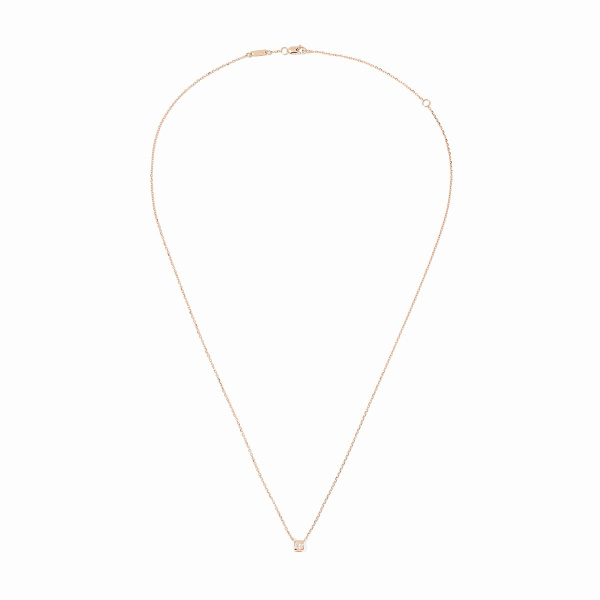 Collier Dinh Van Le Cube Diamant Petit Modèle Or Rose & Diamant