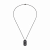 Pendentif sur Châine Dinh Van Lame de Rasoir Moyen Modèle 45cm Titane Noir