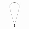 Pendentif sur Châine Dinh Van Lame de Rasoir Moyen Modèle 60cm Titane Noir