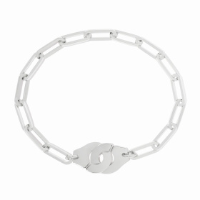 Bracelet Dinh Van Menottes Grand Modèle 22cm Platine